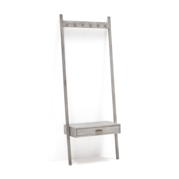 Perchero 73x36x190 Madera Gris Velado 1 cajón