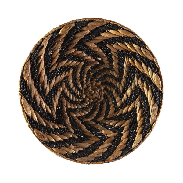 Plato Decorativo 50x50x2 Jacinto de Agua -- Natural/Negro