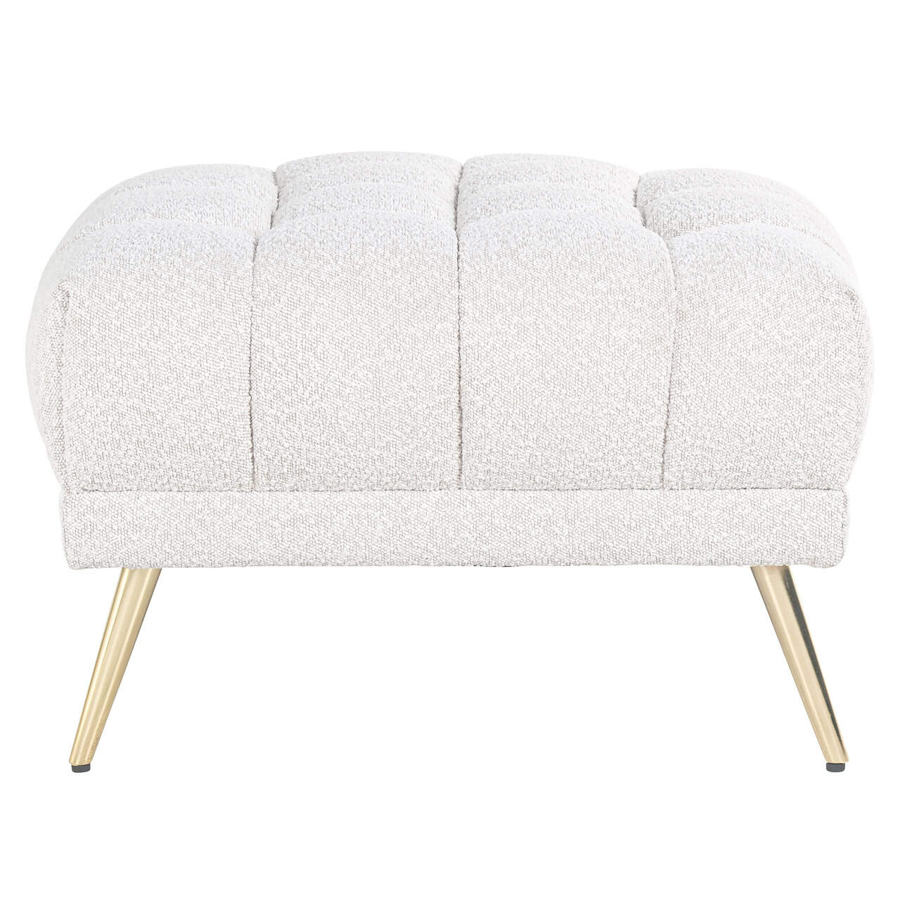 Pouffe & Footstool Huxley white bouclé
