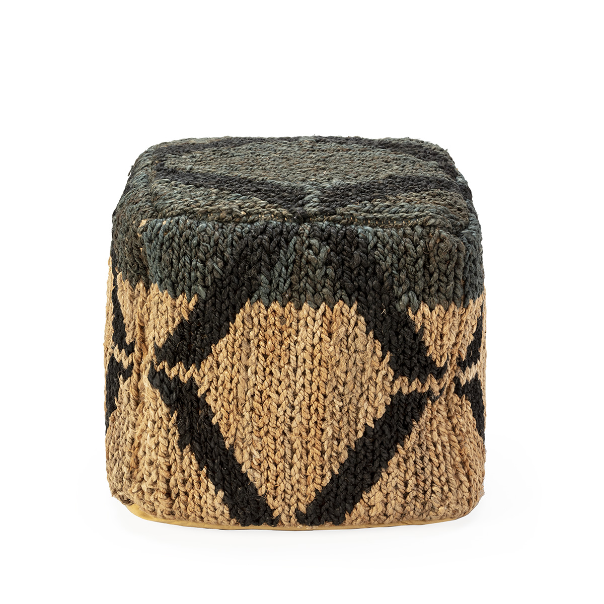 Puff 50x50x50 Shumak Natural/Negro