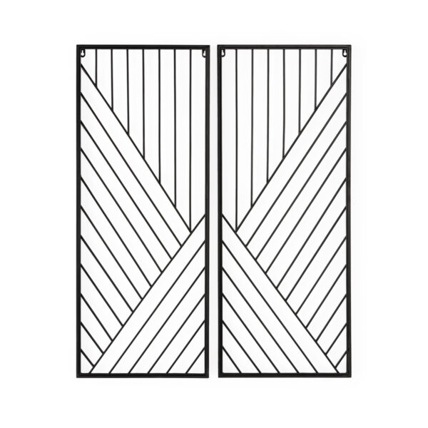 Set/2 Sculpture 40x2x102 / 40x2x102 Metal -- Negro