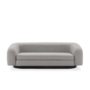 Sofá 230x103x75 Tela/Metal -- Gris/Negro Mate