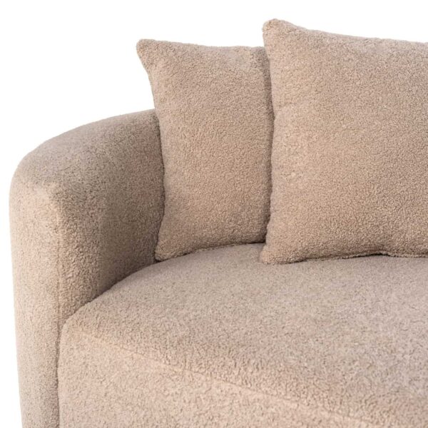 Sofa Grayson sand furry arm left fully upholstered