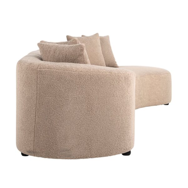 Sofa Grayson sand furry arm left fully upholstered