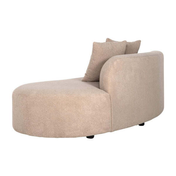 Sofa Grayson sand furry ottoman right fully upholstered