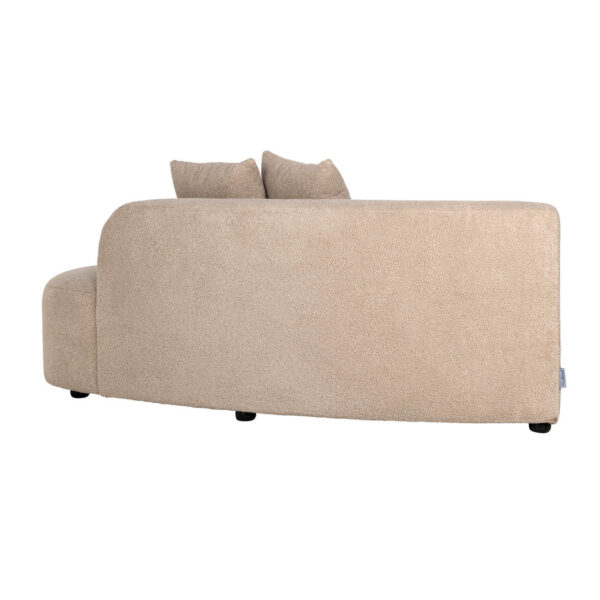 Sofa Grayson sand furry ottoman right fully upholstered