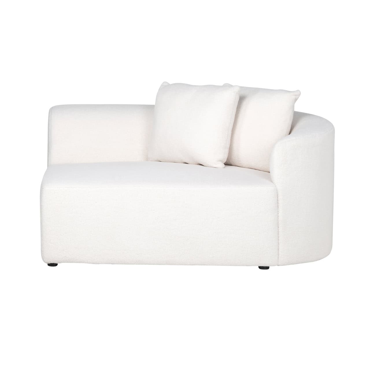 Sofa Grayson white furry arm right fully upholstered