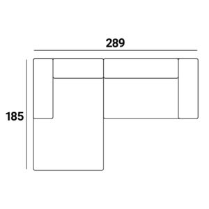 Sofa Paloma customized lounge left + 2-seater
