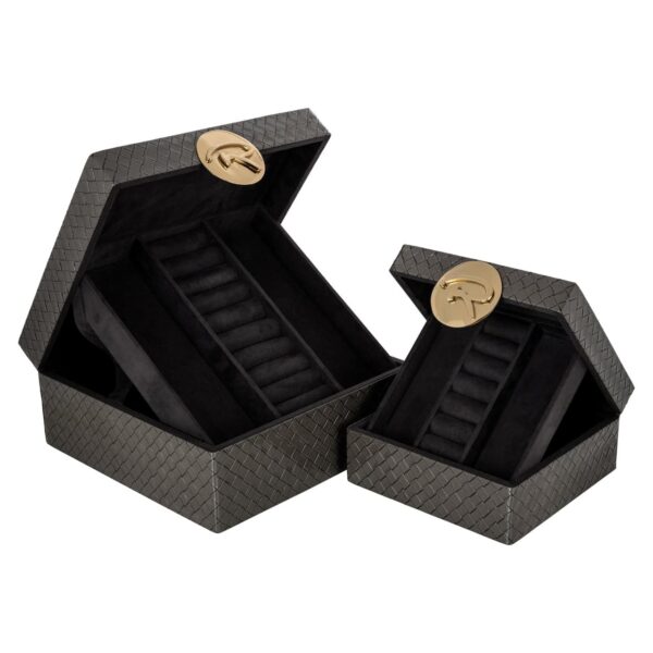 Storage box Rosaly anthracite large