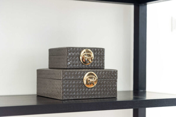 Storage box Rosaly anthracite large