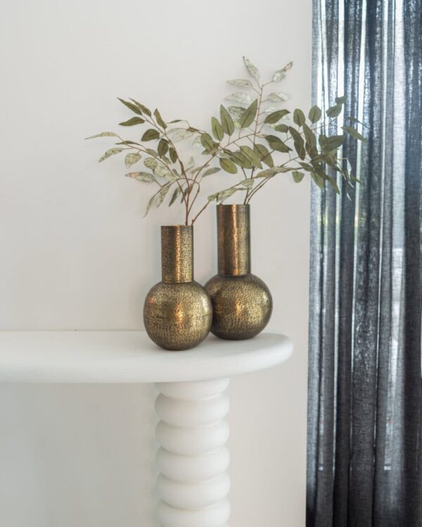 Vase Darcey brushed gold small