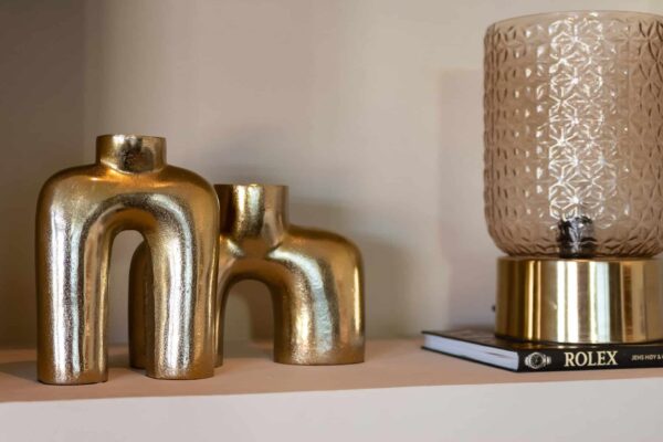 Vase Marley brushed gold large