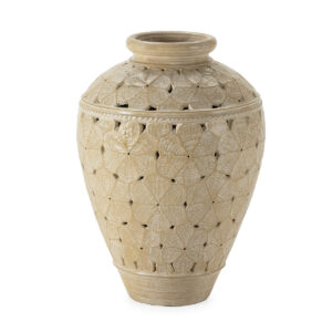 Vasija 60x60x80 Terracota -- Crema