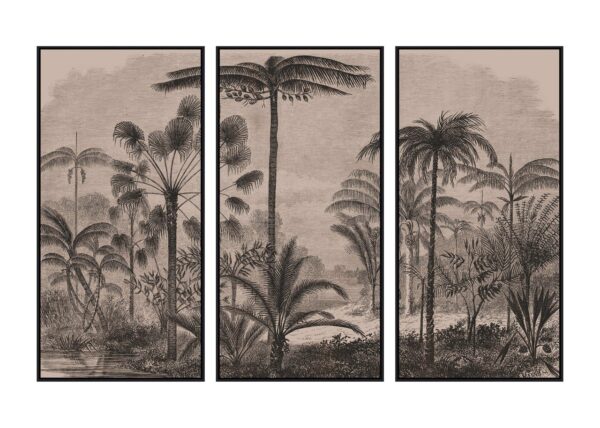 Wall art Rhapsody brown (Set of 3)
