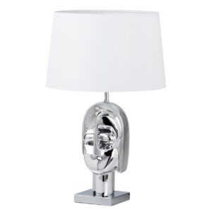 Lampara Sobremesa Metal Resina Lisboa 40x40x65 Cm