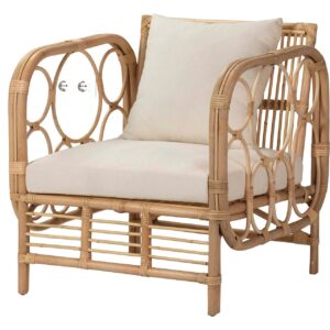 Sillon Mimbre Con Cojin 72x70x76 Cm