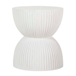 Mesa Auxiliar Taburete Blanco Sedit 38x38x46 Cm