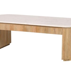 Mesa Centro Madera Mango Marmol Tyla 140x70x45 Cm