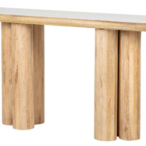 Consola Madera Mango Marmol Telo 140x40x75 Cm