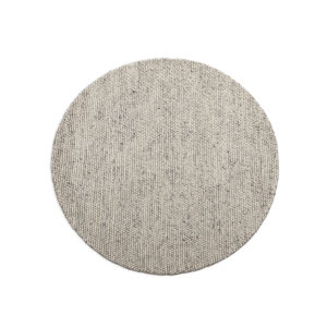 ALFOMBRA 200x1x200 LANA TEJIDA A MANO GRIS CLARO
