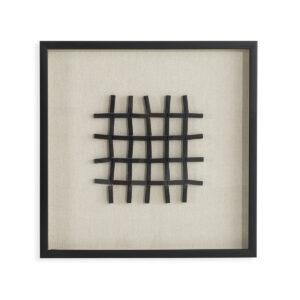 CUADRO 60x4x60 MADERA NEGRO