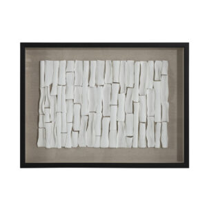 CUADRO 80x6x60 MADERA NEGRO/ARCILLA BLANCO