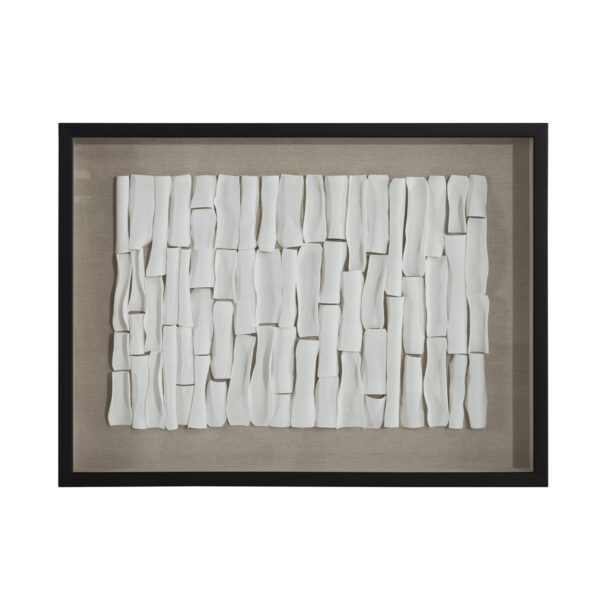CUADRO 80x6x60 MADERA NEGRO/ARCILLA BLANCO