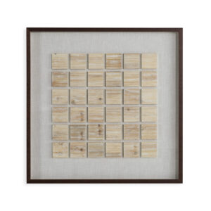 CUADRO 90x4x90 MADERA NEGRO/NATURAL