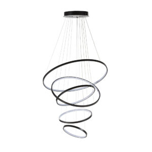 LAMPARA DE TECHO  80x80x150 METAL NEGRO MATE