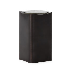 MESA AUXILIAR 27x27x50 METAL BRONZE/CRISTAL