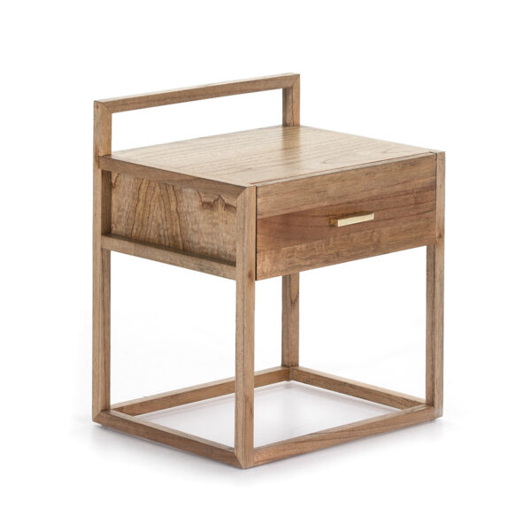 Mesita de Noche 50x40x60 Madera Natural Velado