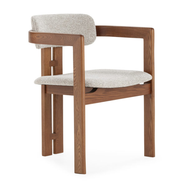 Silla 57x52x76 Madera de Fresno/Tela -- Nogal/Gris