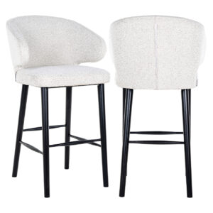 Bar stool Indigo white bouclé Barstoel