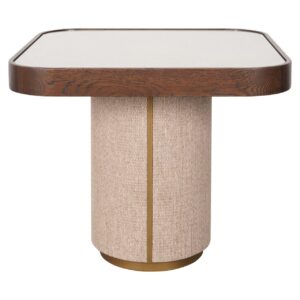 Mesa auxiliar Willox marrón con cristal