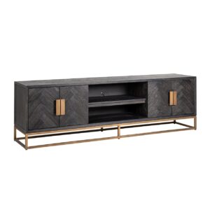 Mueble de TV Blackbone Brass negro rústico 200