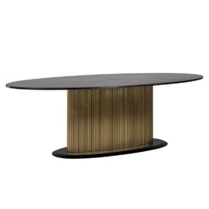 Mesa de comedor Ironville oro ovalada 235