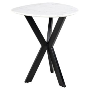 Mesa auxiliar Trocadero negro/blanco