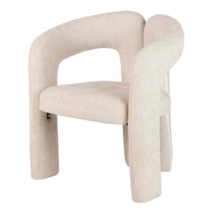Silla Chenilla Beige Nova 66x61x76 Cm