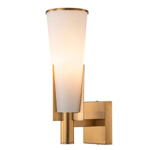 Aplique De Pared Cristal Metal Dorado 13x19x40 Cm