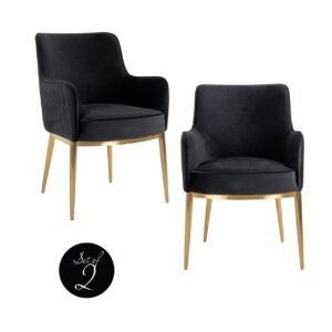 Silla de comedor Breeze quartz antracita ignífuga (Set de 2)