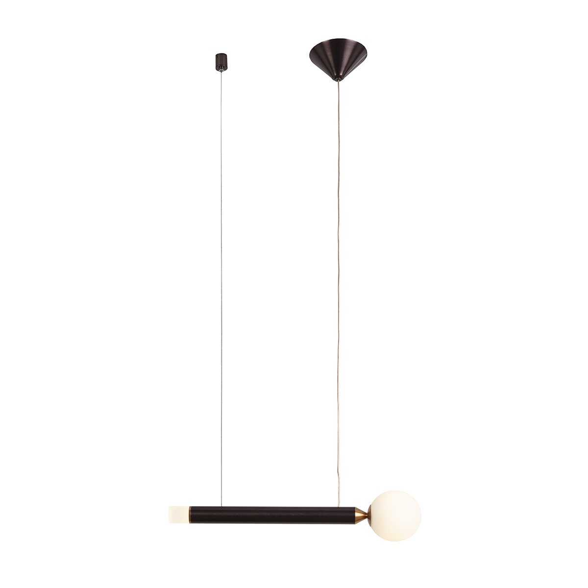 Lámpara de Techo 38x8x8 Aluminio Marrón/Cristal Blanco Lámpara de Techo 38x8x8 Aluminio Marrón/Cristal Blanco