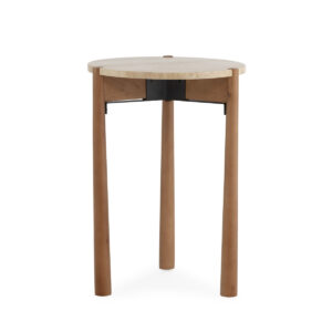 5 Madera de Abedul/Mármol Travertino/Metal -- Natural/Negro