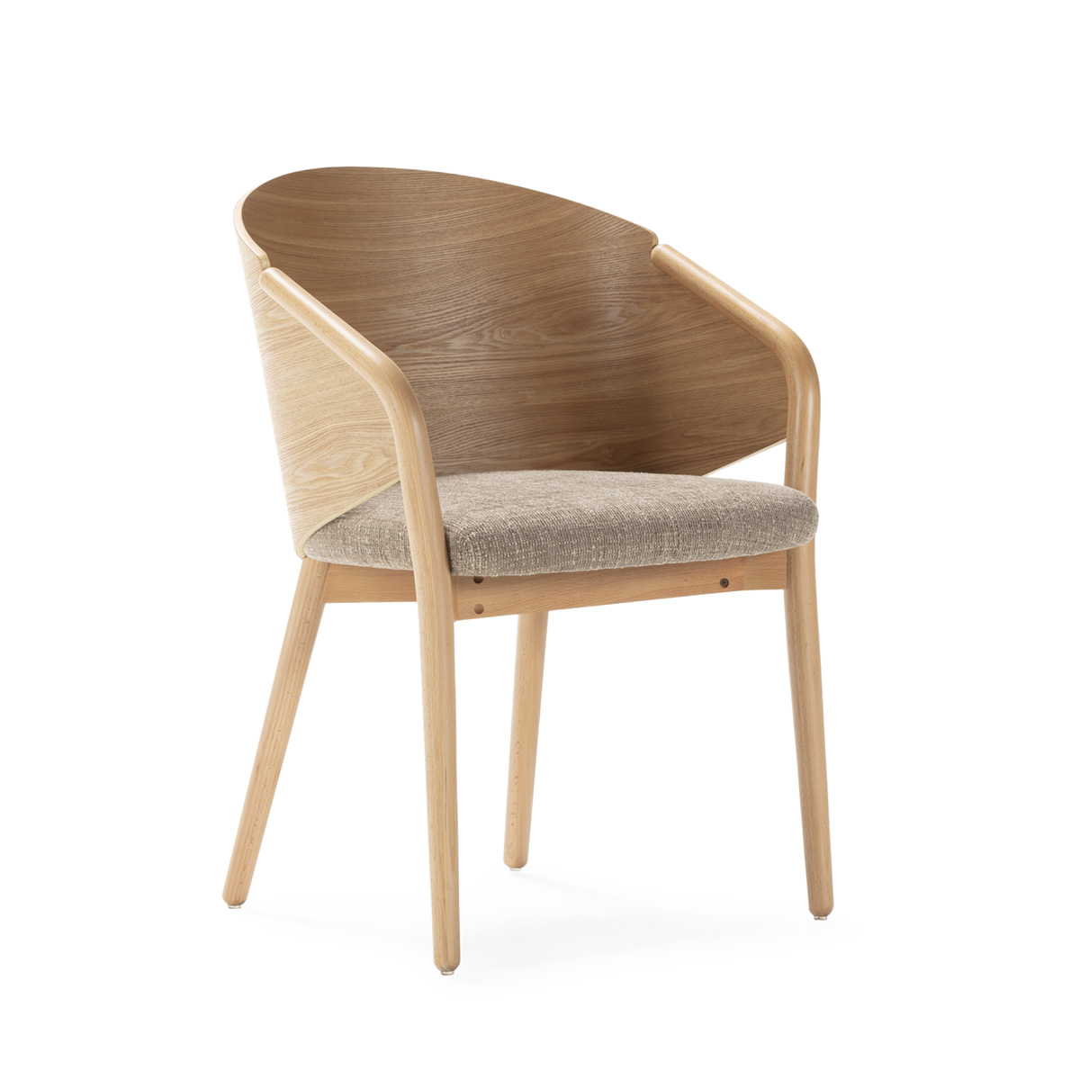 Silla 57x53x76 Madera/Tela -- Natural/Marrón Claro Silla 57x53x76 Madera/Tela -- Natural/Marrón Claro