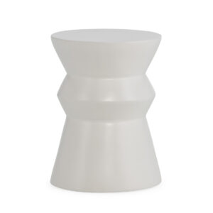 Taburete 34x34x46 Cerámica -- Blanco