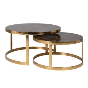 Coffee table Conrad gold (Set of 2) Salontafel