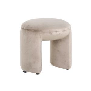 Pouffe & Footstool Fargo khaki velvet Poef & Voetenbank