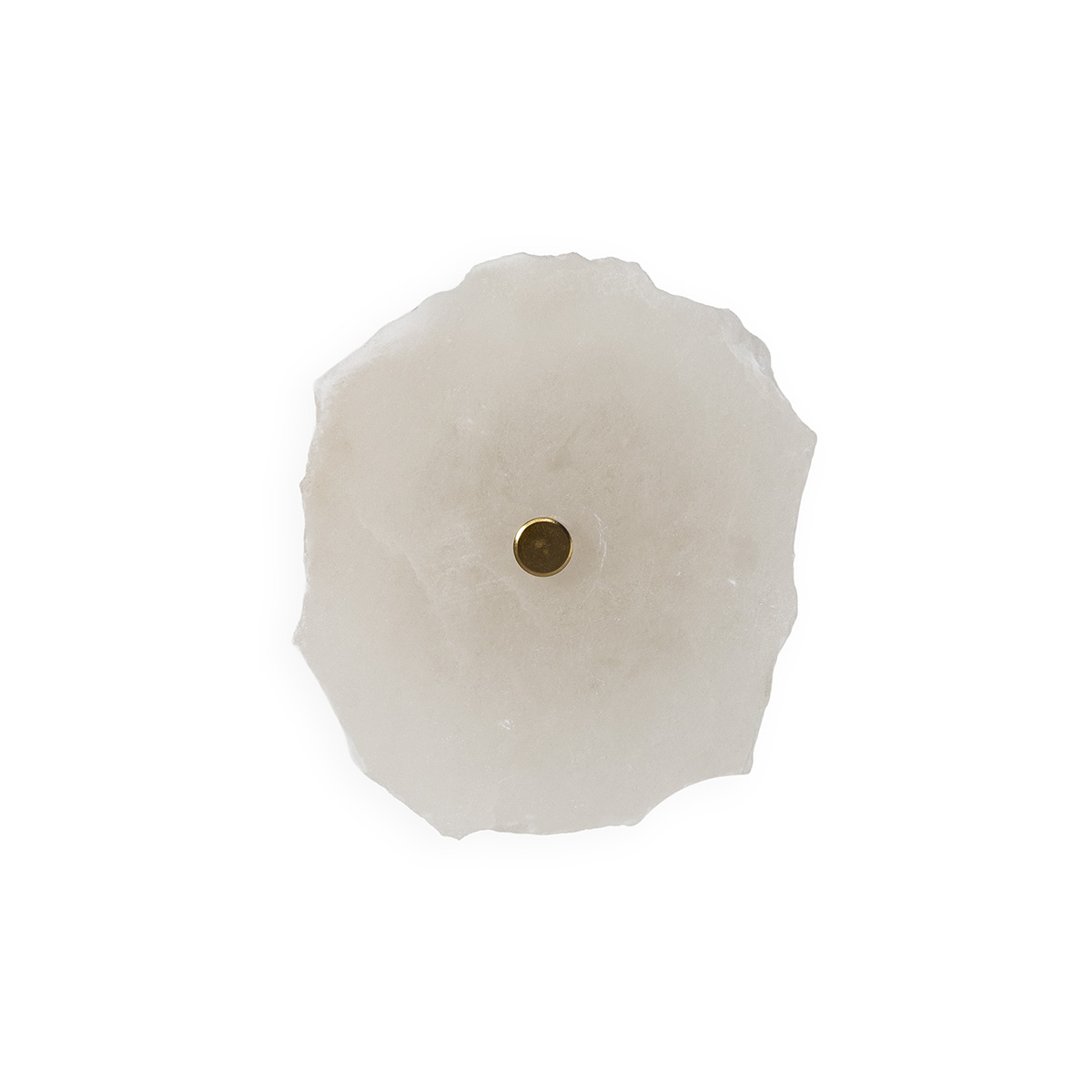 Aplique 15X20 Alabastro/Metal -- Natural/Dorado