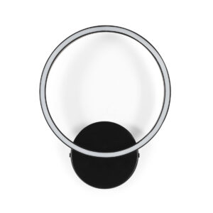 Aplique 25x7x28 Metal/Acrilico -- Negro Mate/Translúcido