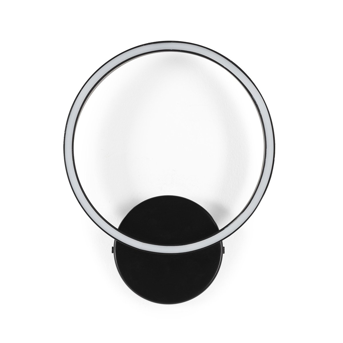 Aplique 25x7x28 Metal/Acrilico -- Negro Mate/Translúcido