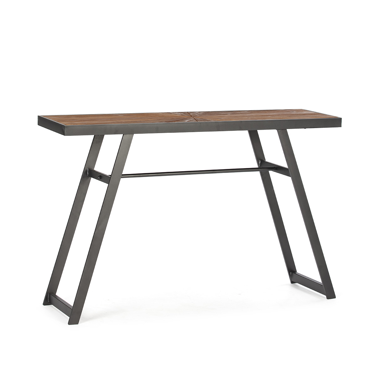 Consola 120x35x77 Madera/Metal Negro